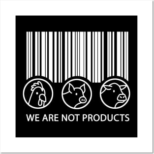 Vegan - We are not products Posters and Art